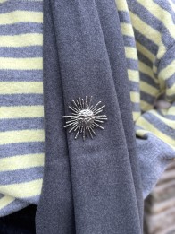 BROCHE SOLEIL ARGENT