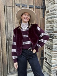 VESTE FOURRURE LILI PRUNE