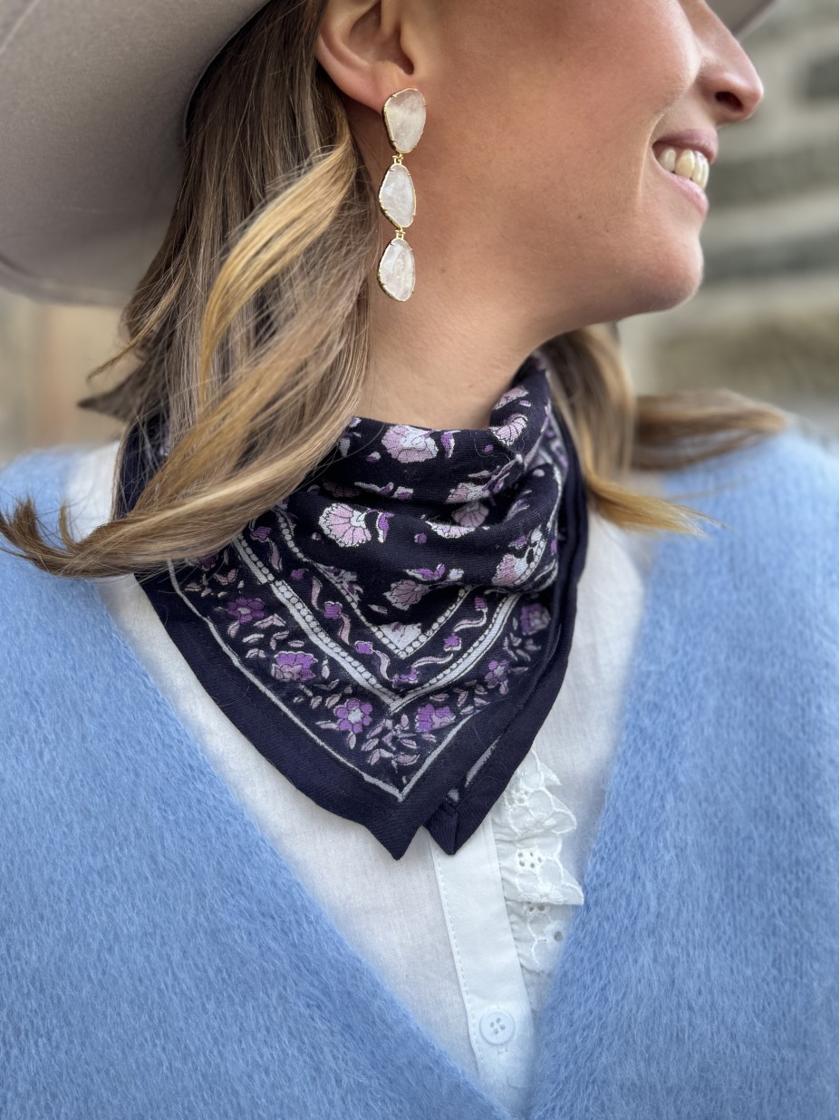 FOULARD AARTI MARINE - PETIT