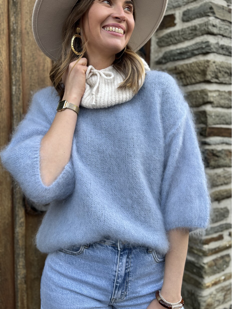 PULL CLAUDIE BLEU CIEL
