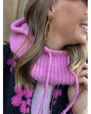 cagoule lassy rose fucshia laine