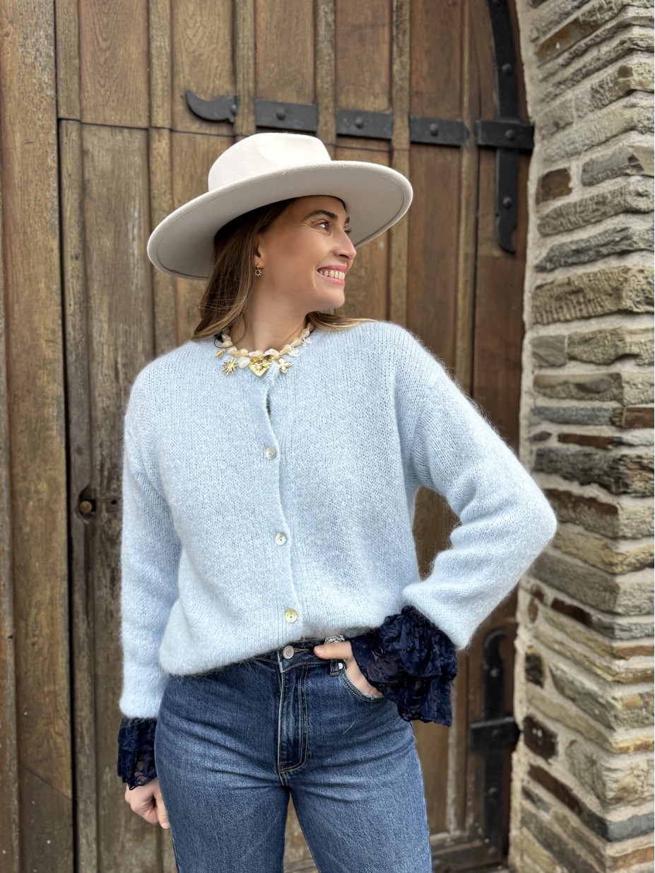CARDIGAN JULES BLEU CIEL