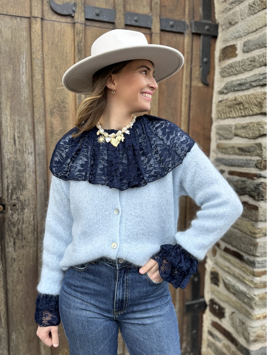 CARDIGAN JULES BLEU CIEL