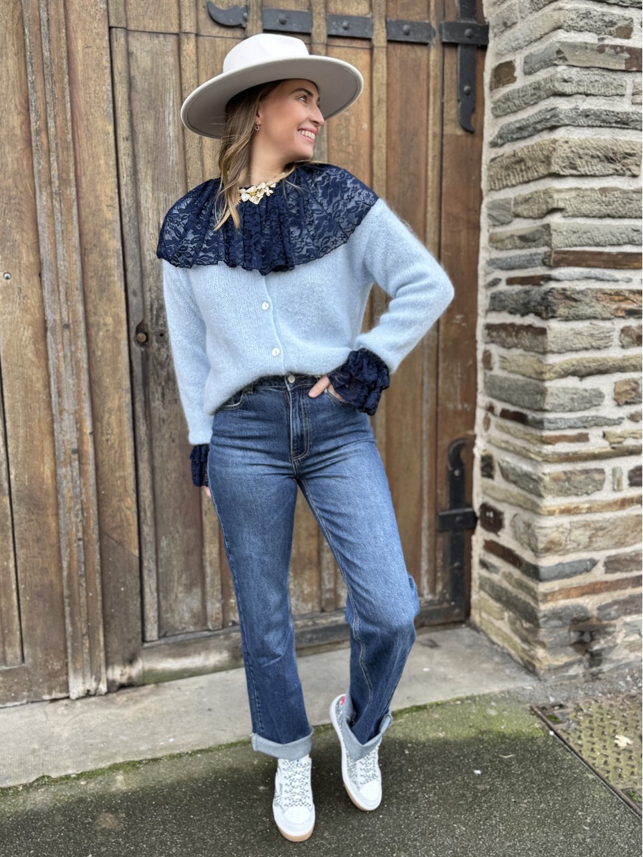 CARDIGAN JULES BLEU CIEL