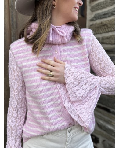 GILET ROMANE ROSE