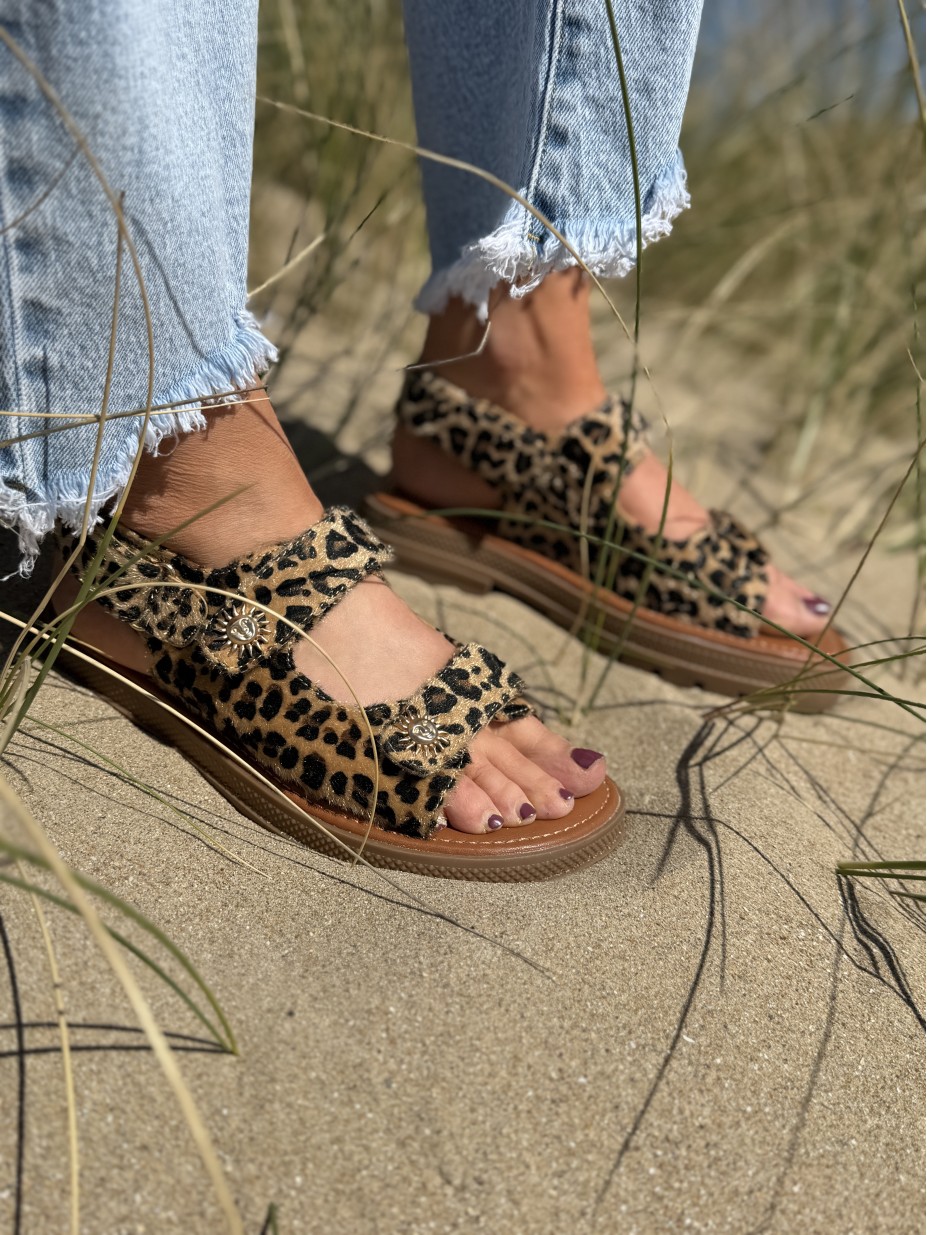 SANDALES OLGA LEOPARD