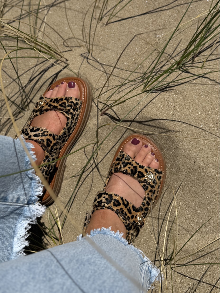 SANDALES OLGA LEOPARD