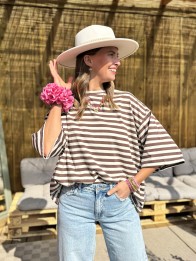 T-SHIRT SOLEIL MARRON