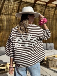 T-SHIRT SOLEIL MARRON