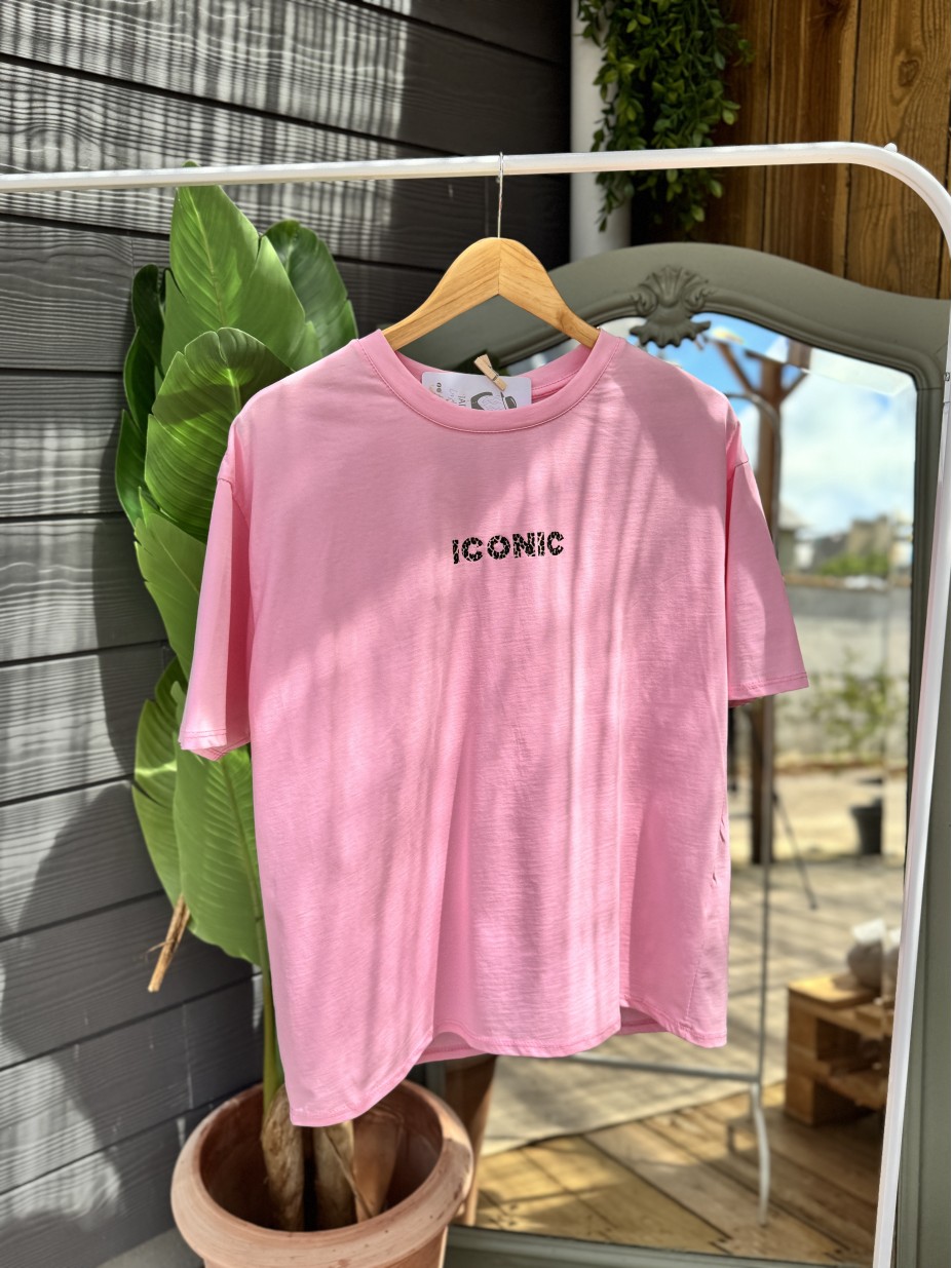 TSHIRT ICONIC ROSE PASTEL