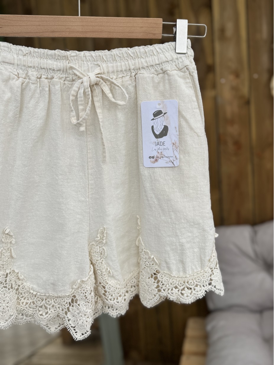 SHORT BILLAL ECRU