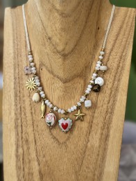 COLLIER TREFLE BLANC