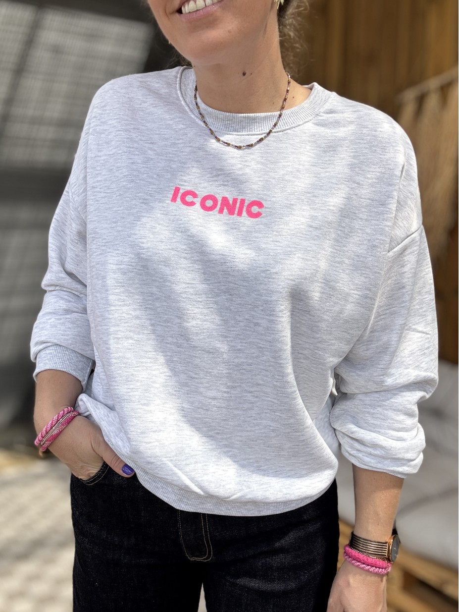 SWEAT ICONIC GRIS