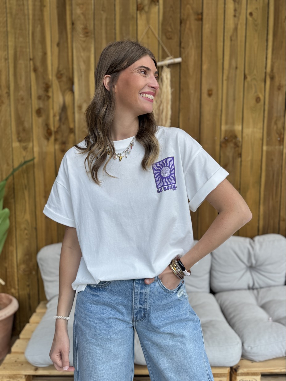 T-SHIRT SOLEIL VIOLET