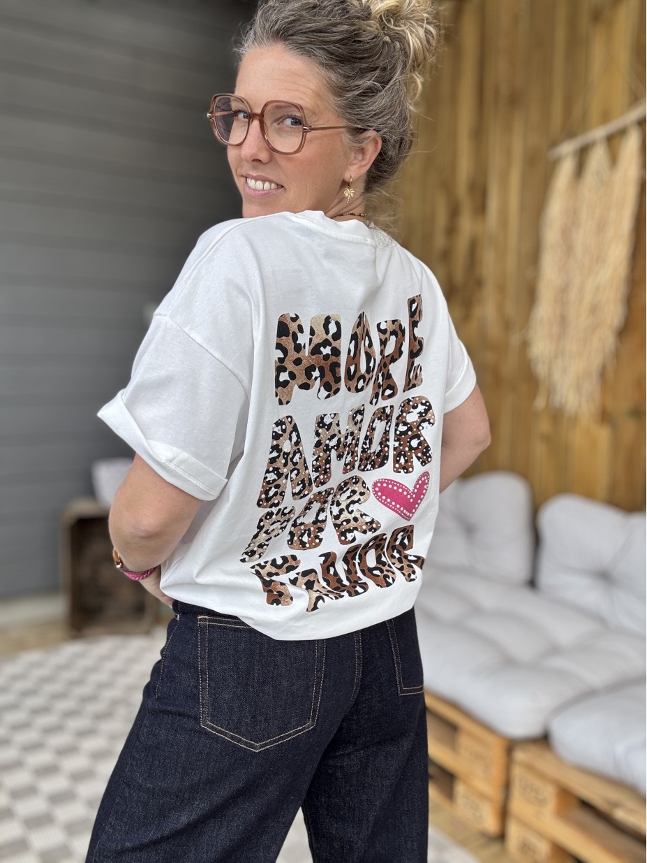 T-SHIRT AMOR LEOPARD