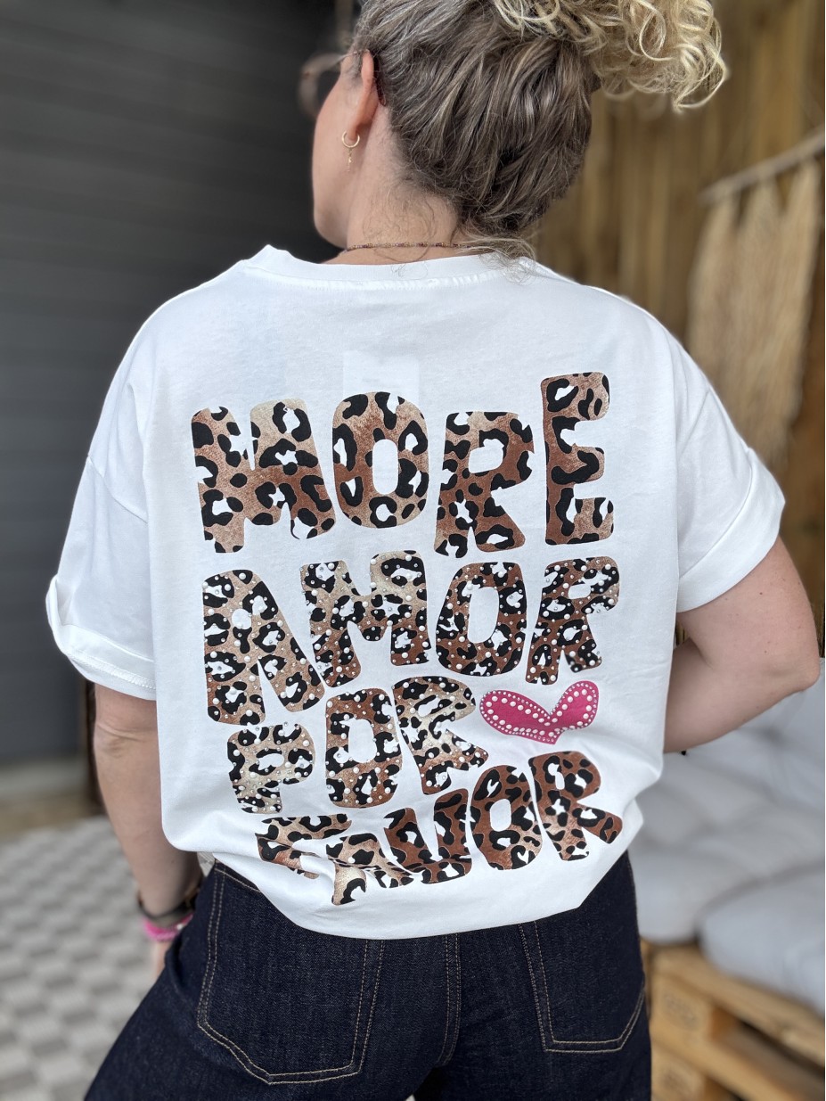 T-SHIRT AMOR LEOPARD