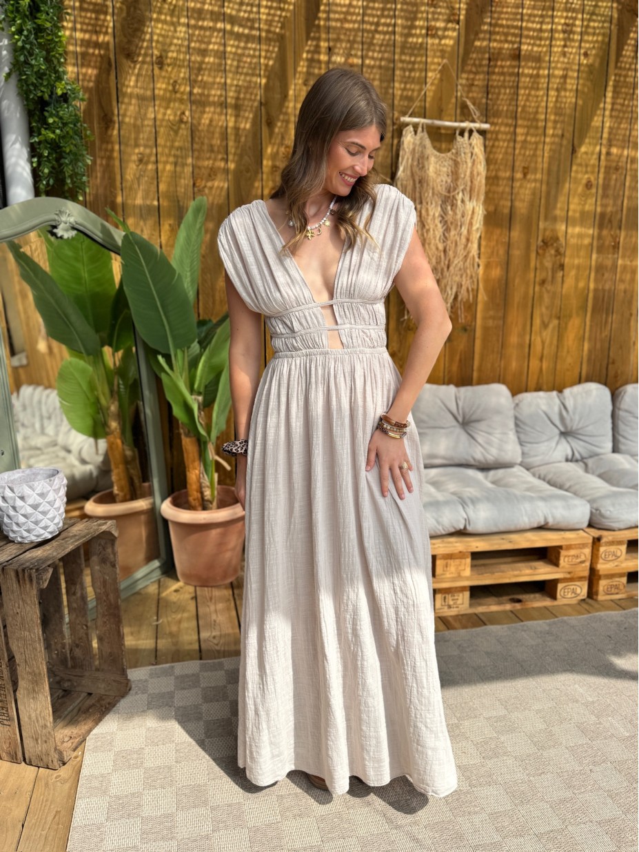 ROBE SAMIA BEIGE