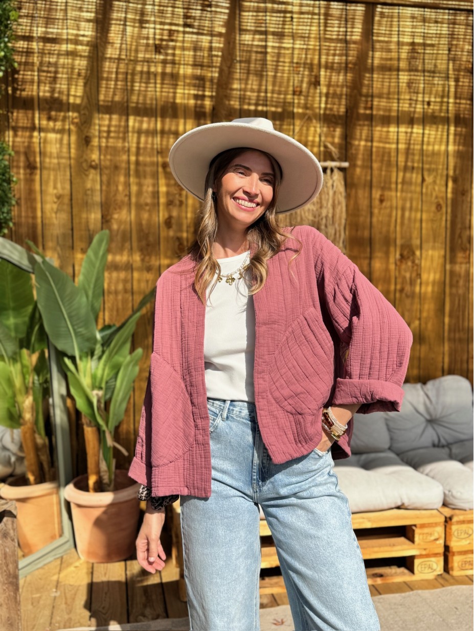 VESTE MONICA VIEUX ROSE