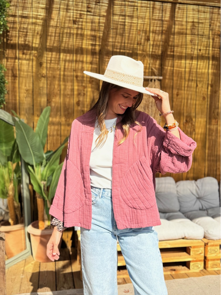 VESTE MONICA VIEUX ROSE