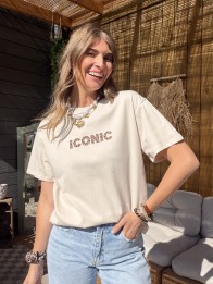 T-SHIRT ICONIC BEIGE LEO