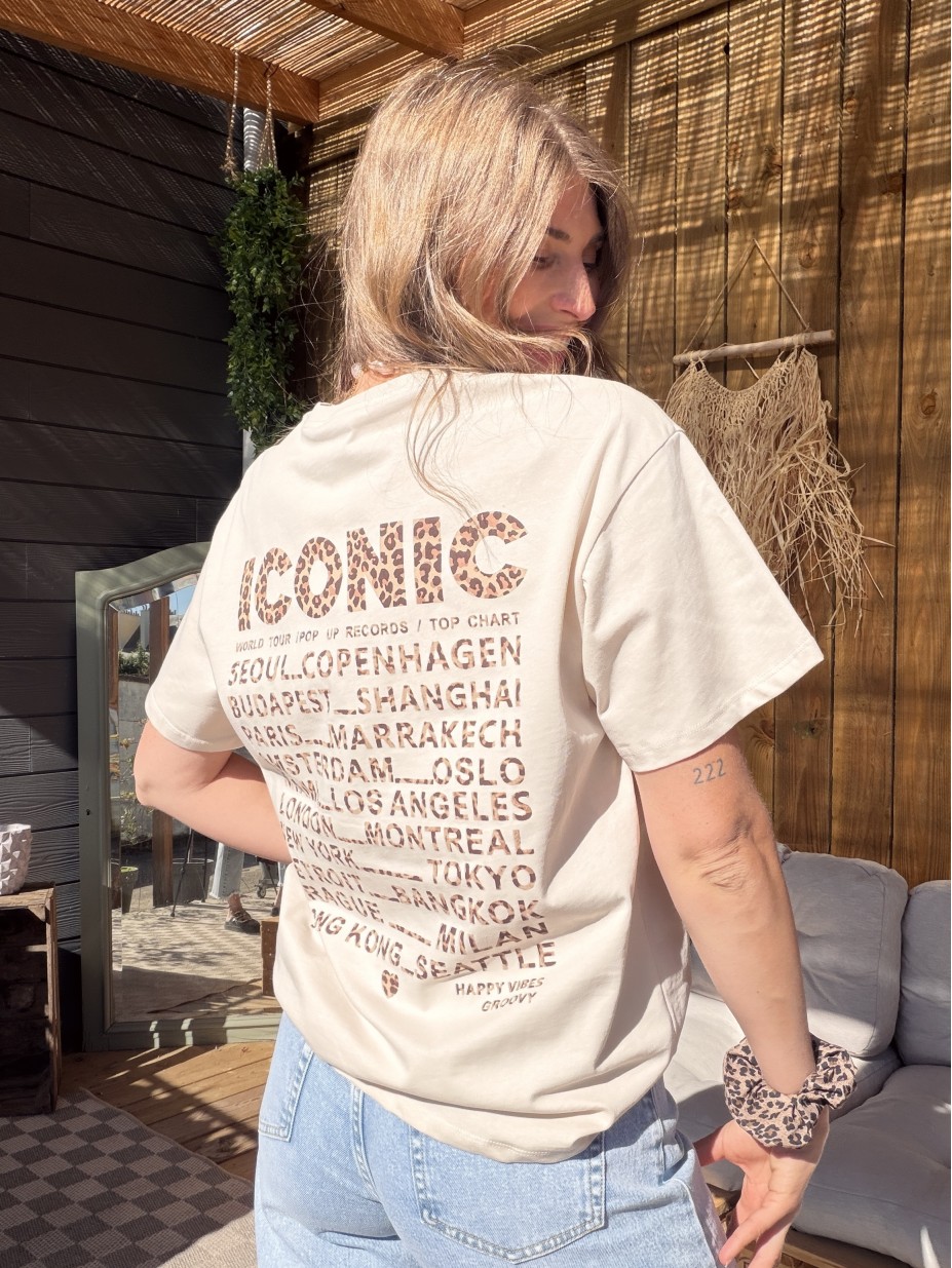 T-SHIRT ICONIC BEIGE LEO