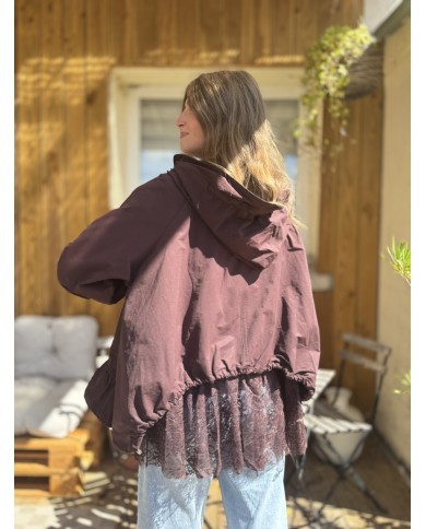 VESTE FRANKIE PRUNE