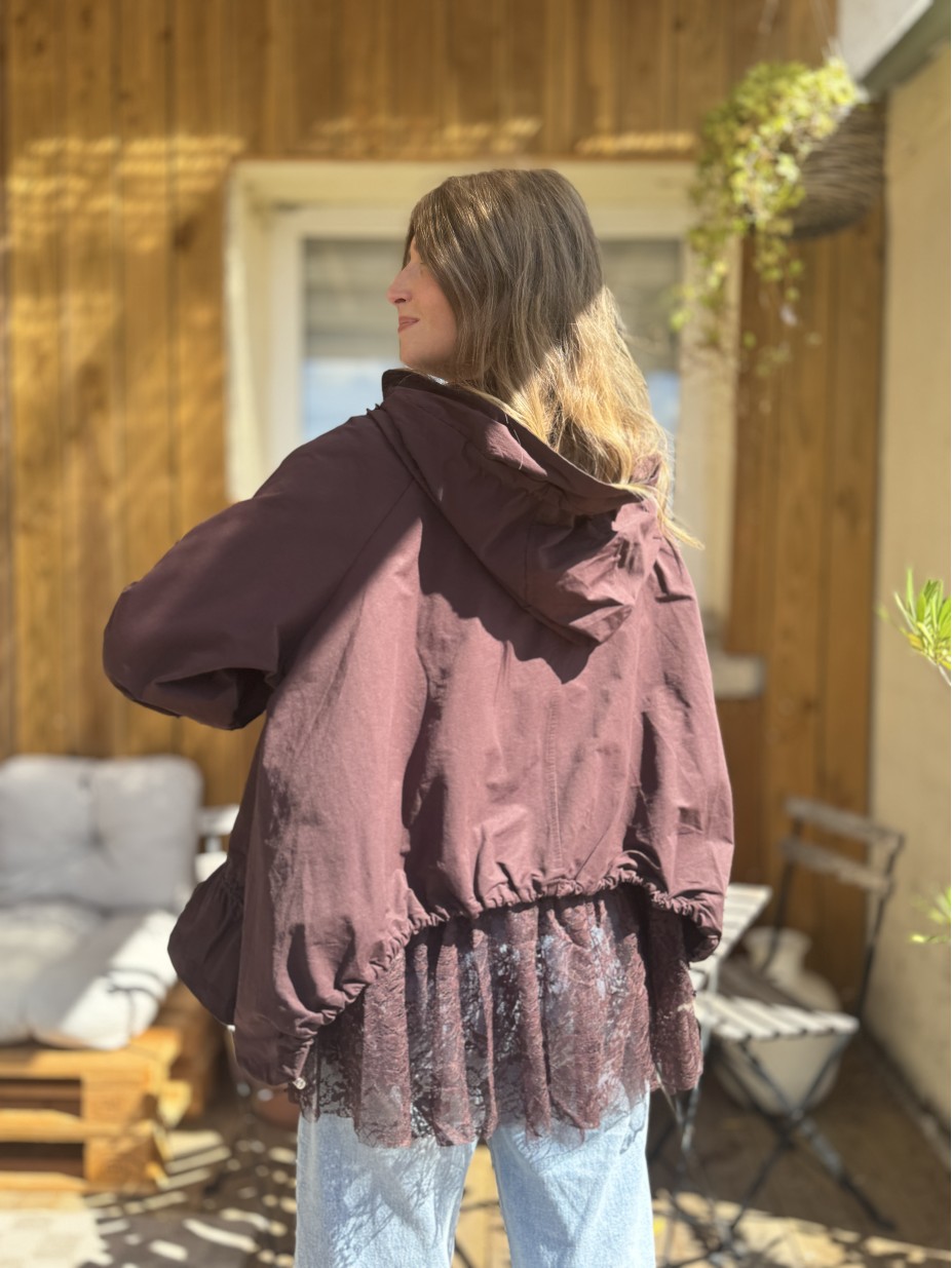 VESTE FRANKIE PRUNE