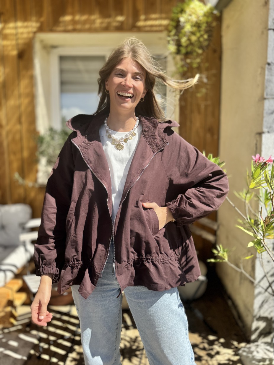 VESTE FRANKIE PRUNE