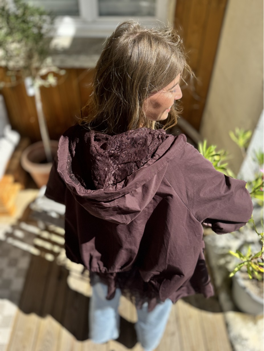 VESTE FRANKIE PRUNE