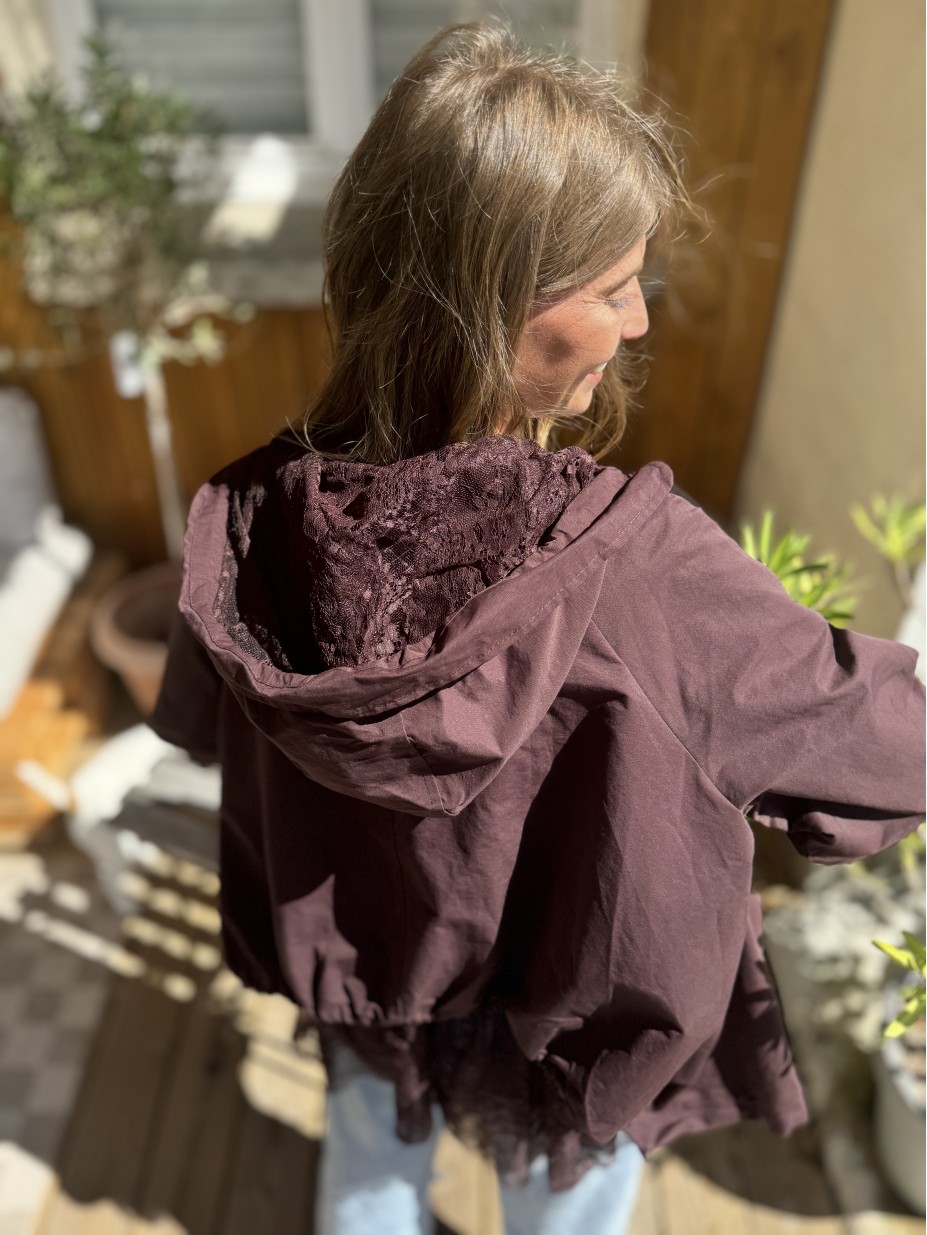 VESTE FRANKIE PRUNE