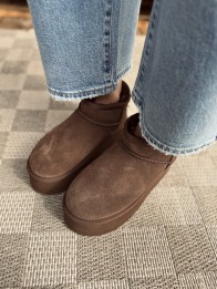 BOOTS AMANDA CUIR MARRON
