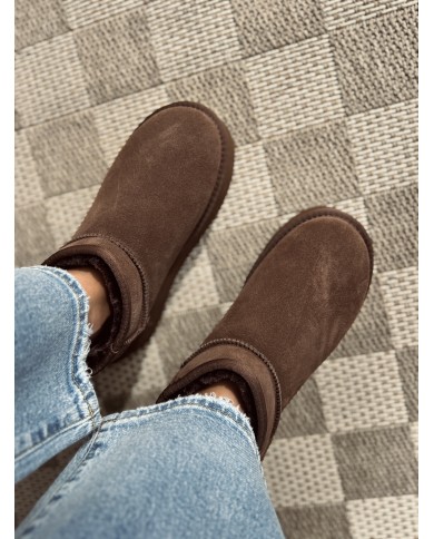 BOOTS AMANDA CUIR MARRON