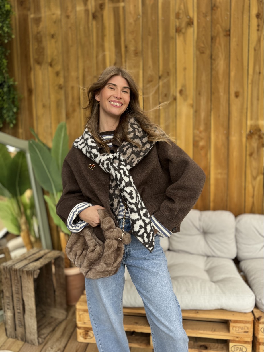 MANTEAU LENA MARRON