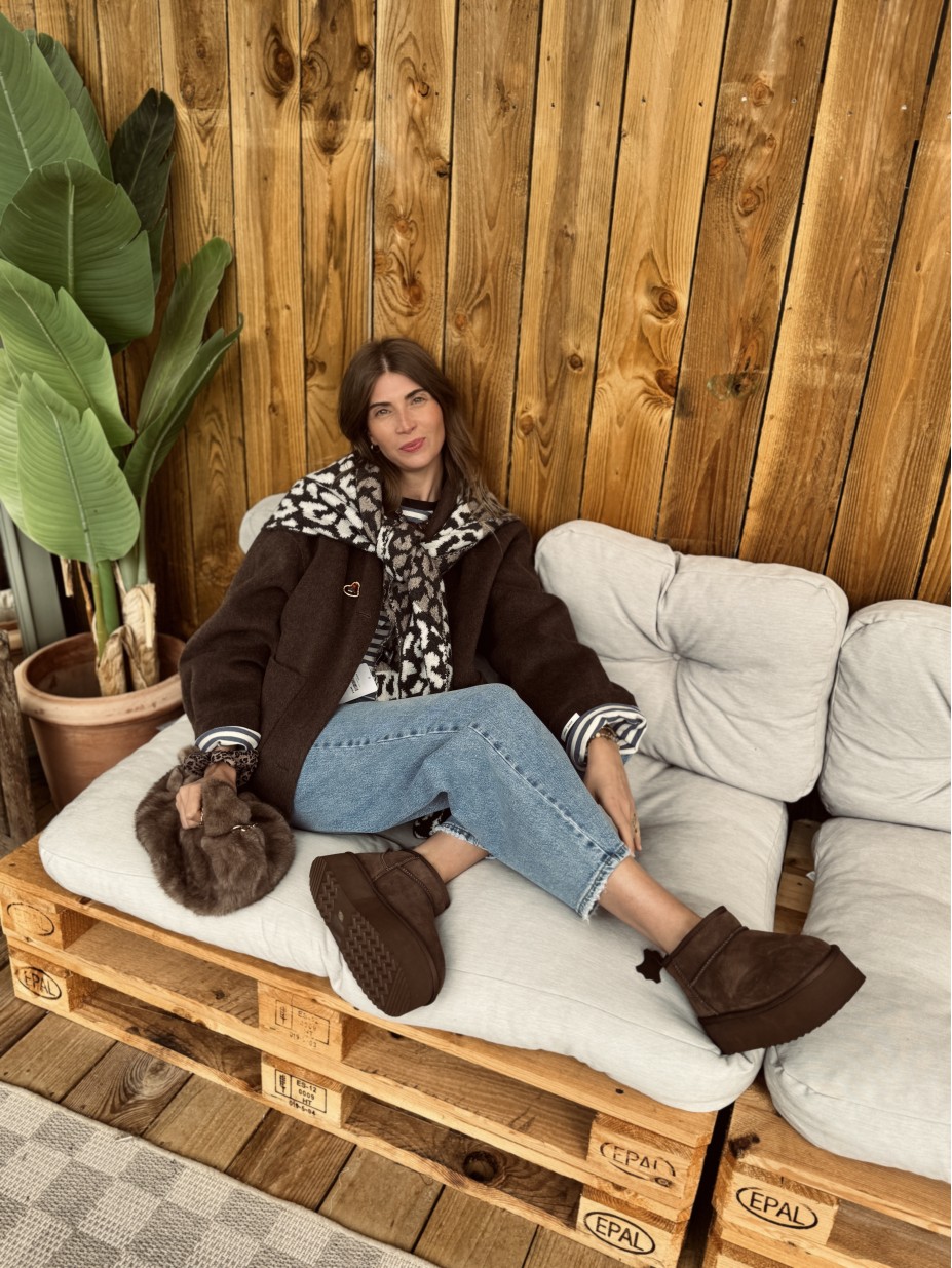 MANTEAU LENA MARRON