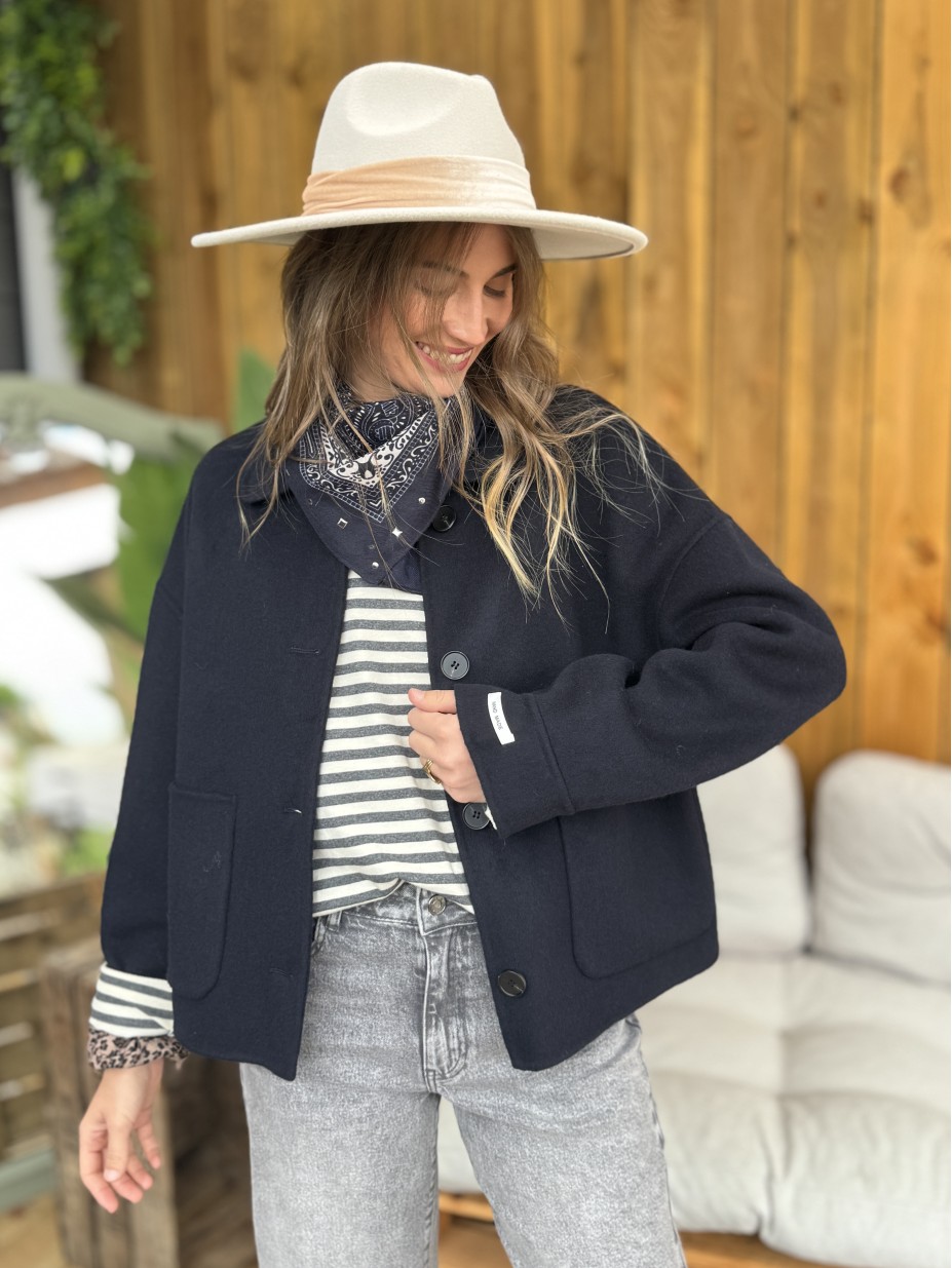 MANTEAU LENA MARINE