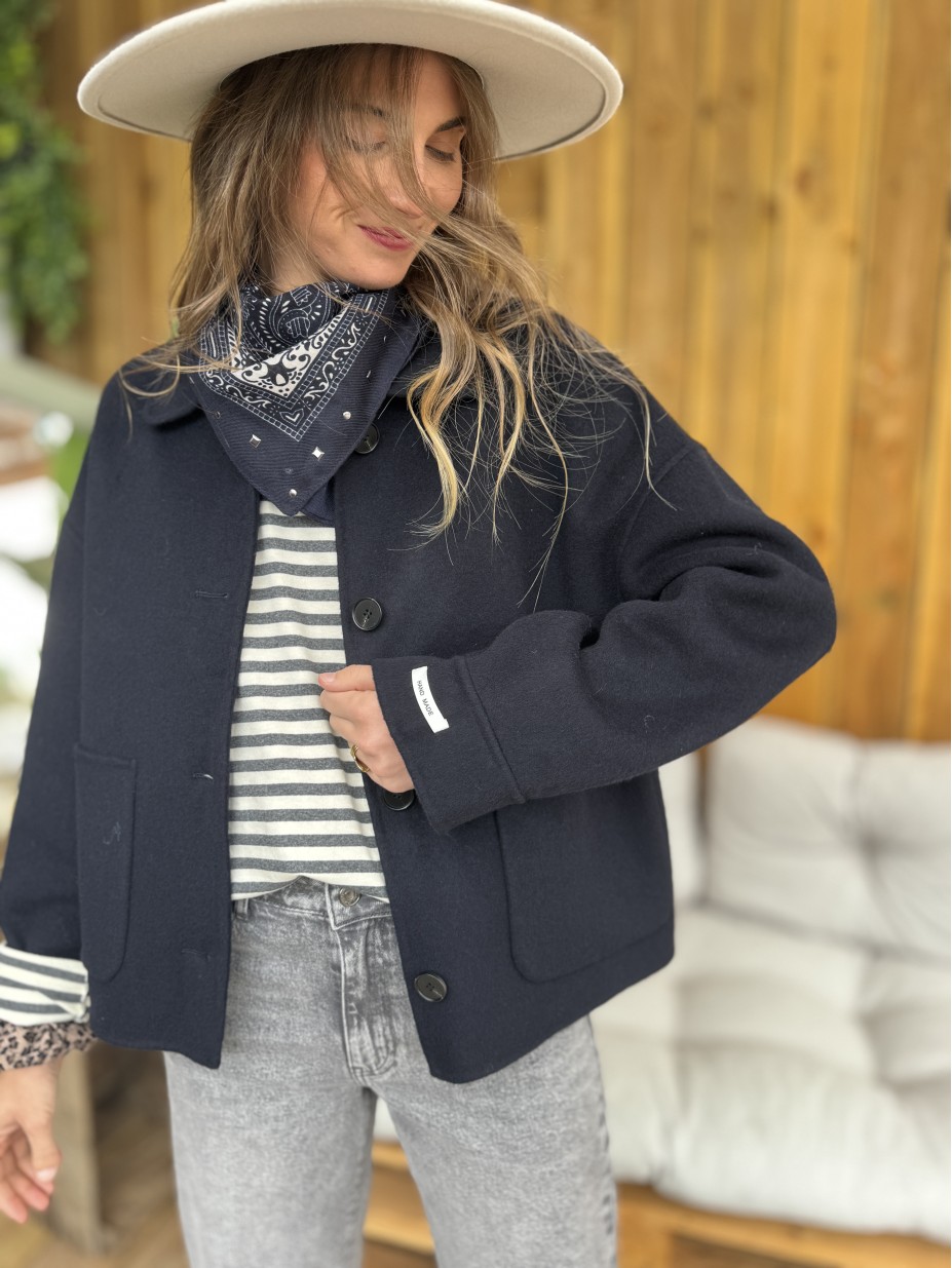 MANTEAU LENA MARINE