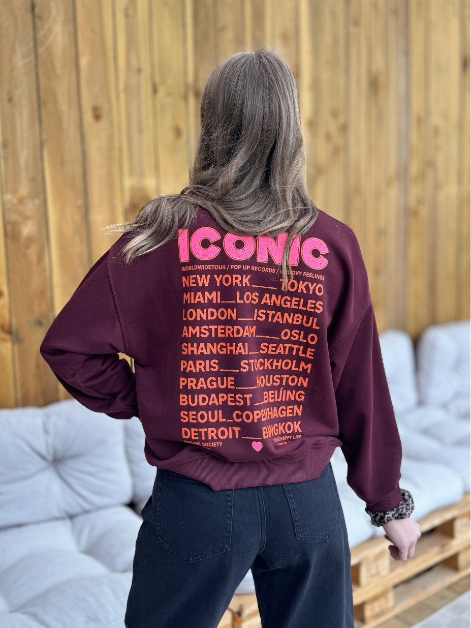 SWEAT ICONIC BORDEAUX
