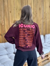 SWEAT ICONIC BORDEAUX