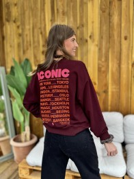 SWEAT ICONIC BORDEAUX