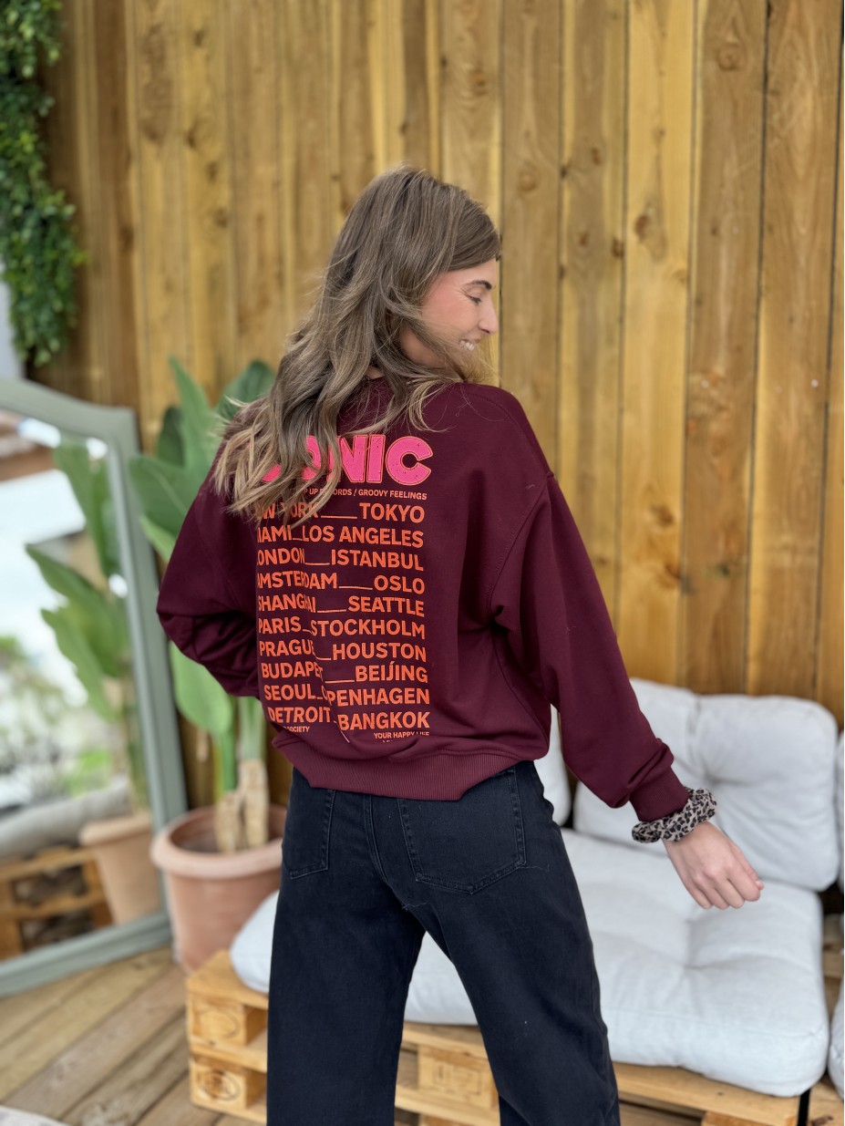SWEAT ICONIC BORDEAUX