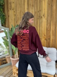 SWEAT ICONIC BORDEAUX