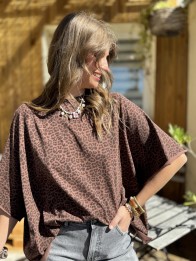T-SHIRT GABIN LEO MARRON