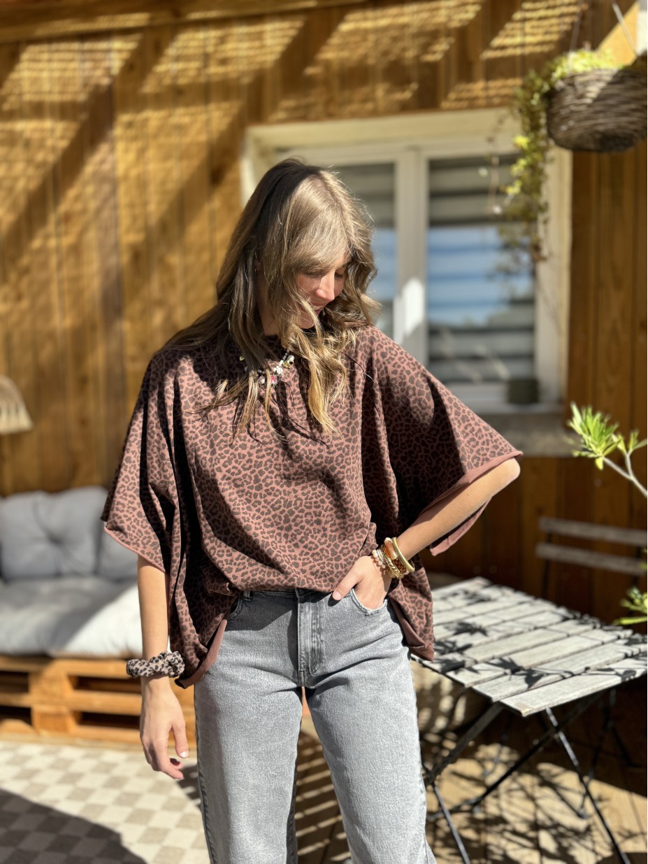 T-SHIRT GABIN LEO MARRON