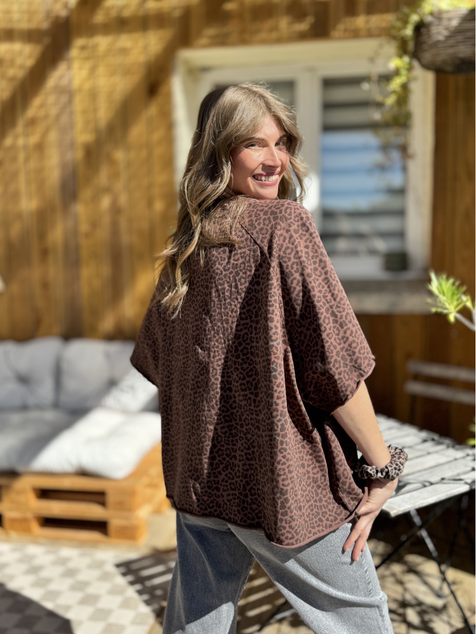 T-SHIRT GABIN LEO MARRON