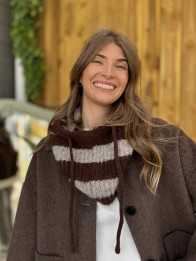 CAGOULE RAYURES MARRON