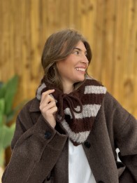 CAGOULE RAYURES MARRON