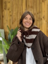 CAGOULE RAYURES MARRON