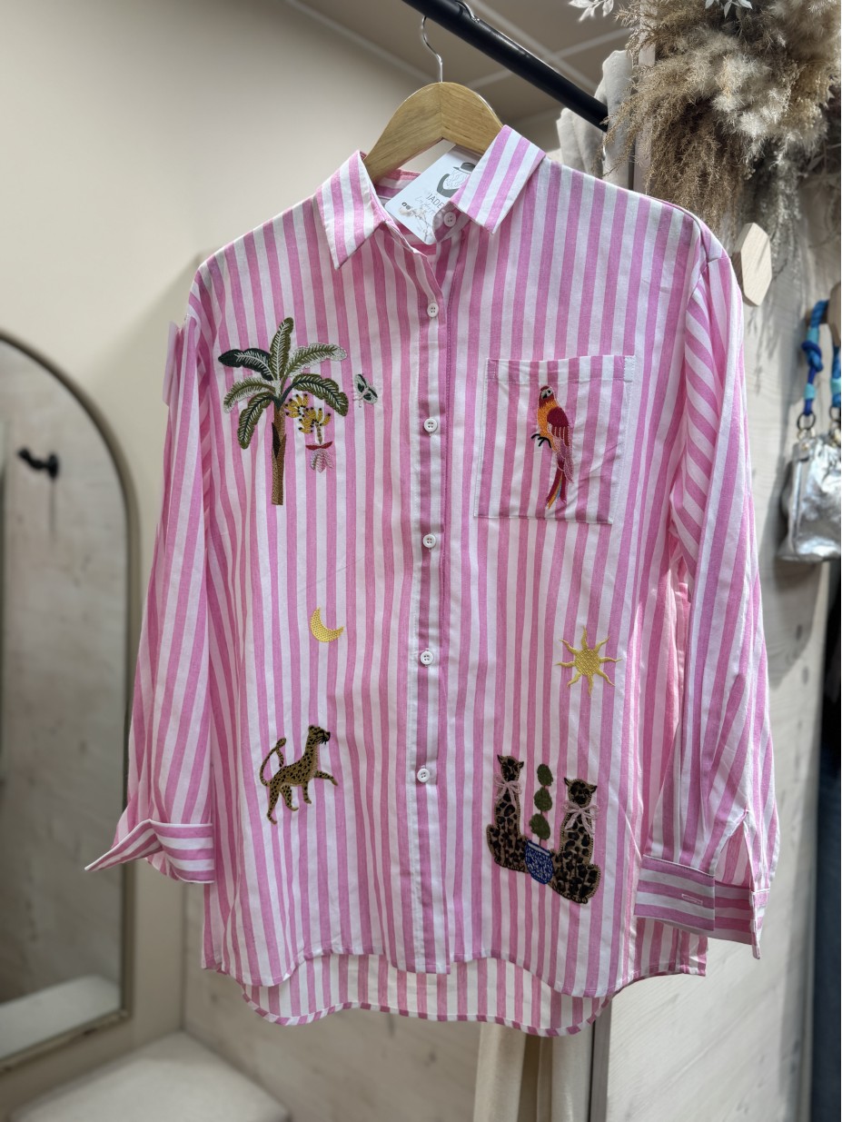 CHEMISE PALMIER ROSE