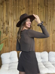 TOP MODA MARRON