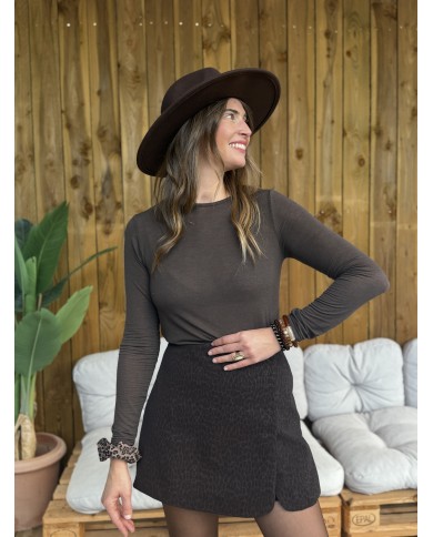 TOP MODA MARRON